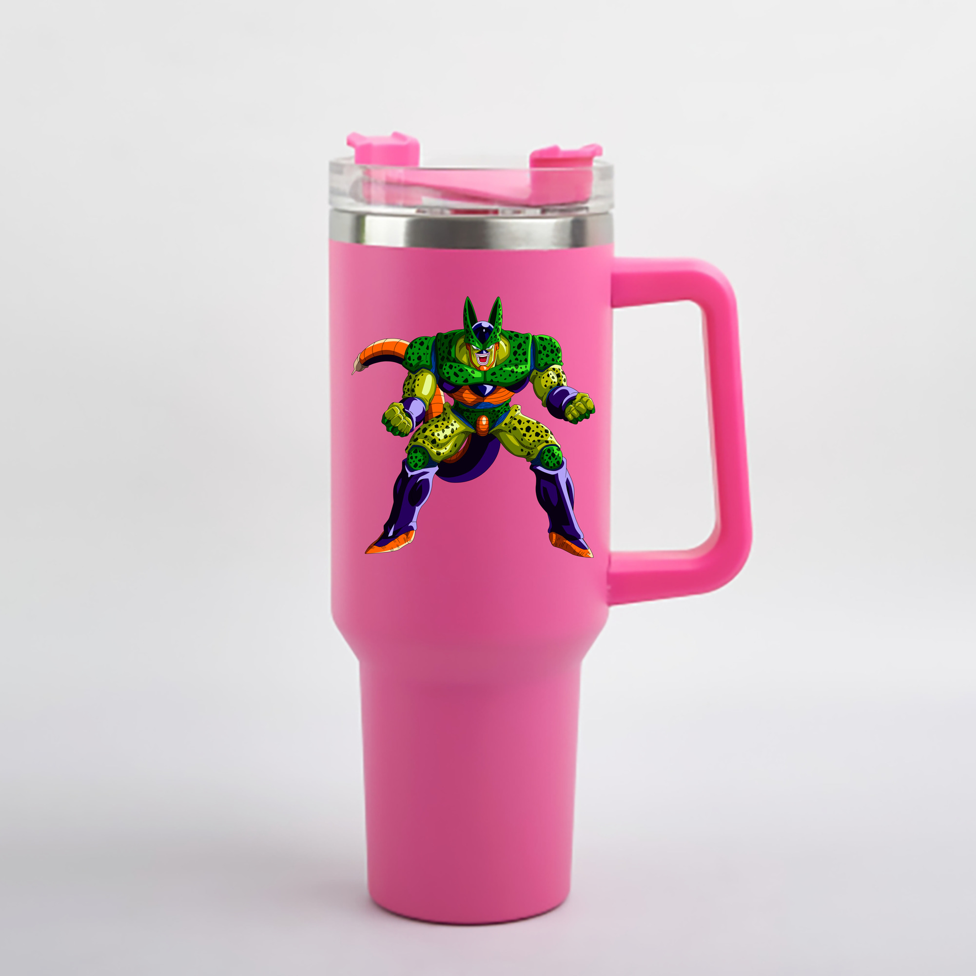 （画像用） ドラゴンボール セル DRAGON BALL Cell 1200mL車用タンブラー - クリスタルステッカー（プラスチックストロー付き）